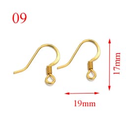 20pcs/lot(10pairs) Gold Stainless Steel DIY Earring Findings Clasps Hooks Jewelry Making Accessories Earwire