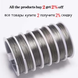1 Roll/lot 0.3-1.0mm Wear Resistant Strong Line Stainless Steel Tiger Tail Beading Wire For DIY Jewelry Making Finding Supplies