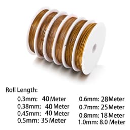1 Roll/lot 0.3-1.0mm Wear Resistant Strong Line Stainless Steel Tiger Tail Beading Wire For DIY Jewelry Making Finding Supplies