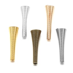 12pcs/lot 30x10mm Metal Spring Beads Caps End Cap Spacer Beads Cconnector Stoppers For DIY Fitting Jewelry Making Accessories