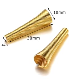 12pcs/lot 30x10mm Metal Spring Beads Caps End Cap Spacer Beads Cconnector Stoppers For DIY Fitting Jewelry Making Accessories