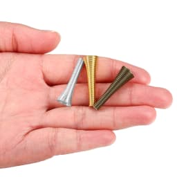 12pcs/lot 30x10mm Metal Spring Beads Caps End Cap Spacer Beads Cconnector Stoppers For DIY Fitting Jewelry Making Accessories