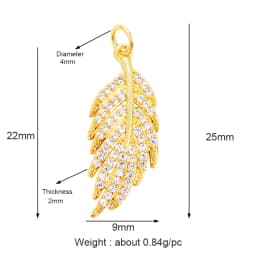 Pine Cone Lotus Coconut Tree Sun Flower Ginkgo Leaf 18K Gold Charm,Bracelet Earring Attachment Jewelry Components Findings L44