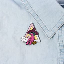 Pink Collection ! The Midnight Gospel Hard Metal Enamel Pin Badge Brooch Dog Hat Lapel Pin Brooches Anime Pins Jewelry Gift