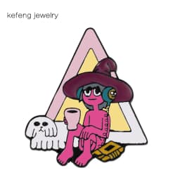 Pink Collection ! The Midnight Gospel Hard Metal Enamel Pin Badge Brooch Dog Hat Lapel Pin Brooches Anime Pins Jewelry Gift