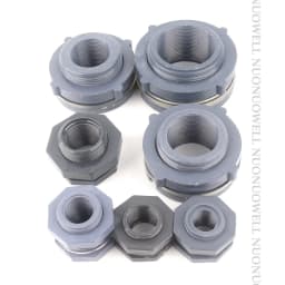 1PCS PVC 1/2"3/4"1"Water Tank Connector Drain Pipe Accessories Aquarium Joints Water Pipe Fittings Thread Adaptor Tank Bulkhead