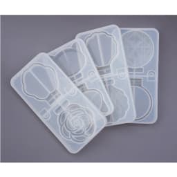makeup mirror DIY Epoxy Resin Tray cat shell rhombic rose makeup folding mirror Storage Box Jewelry Cute Silicone Mold for resin