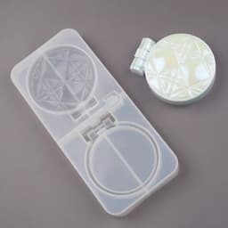 makeup mirror DIY Epoxy Resin Tray cat shell rhombic rose makeup folding mirror Storage Box Jewelry Cute Silicone Mold for resin