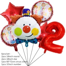 Circus Clown Lion Cake Toppers Elephant Boy Girl Birthday Party Supplies Monkey Straw Bow Kid Baking Supplies Dessert Love Gifts