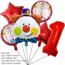Circus Clown Lion Cake Toppers Elephant Boy Girl Birthday Party Supplies Monkey Straw Bow Kid Baking Supplies Dessert Love Gifts