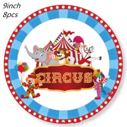 Circus Clown Lion Cake Toppers Elephant Boy Girl Birthday Party Supplies Monkey Straw Bow Kid Baking Supplies Dessert Love Gifts