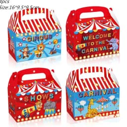 Circus Clown Lion Cake Toppers Elephant Boy Girl Birthday Party Supplies Monkey Straw Bow Kid Baking Supplies Dessert Love Gifts