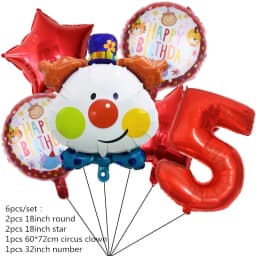 Circus Clown Lion Cake Toppers Elephant Boy Girl Birthday Party Supplies Monkey Straw Bow Kid Baking Supplies Dessert Love Gifts