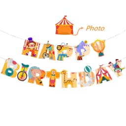 Circus Clown Lion Cake Toppers Elephant Boy Girl Birthday Party Supplies Monkey Straw Bow Kid Baking Supplies Dessert Love Gifts