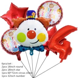 Circus Clown Lion Cake Toppers Elephant Boy Girl Birthday Party Supplies Monkey Straw Bow Kid Baking Supplies Dessert Love Gifts