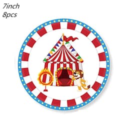 Circus Clown Lion Cake Toppers Elephant Boy Girl Birthday Party Supplies Monkey Straw Bow Kid Baking Supplies Dessert Love Gifts