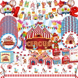 Circus Clown Lion Cake Toppers Elephant Boy Girl Birthday Party Supplies Monkey Straw Bow Kid Baking Supplies Dessert Love Gifts