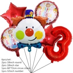 Circus Clown Lion Cake Toppers Elephant Boy Girl Birthday Party Supplies Monkey Straw Bow Kid Baking Supplies Dessert Love Gifts