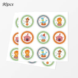Circus Clown Lion Cake Toppers Elephant Boy Girl Birthday Party Supplies Monkey Straw Bow Kid Baking Supplies Dessert Love Gifts