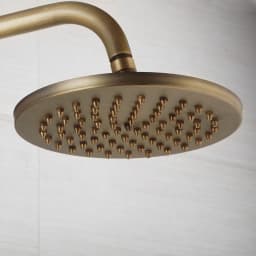 Antique Brass Bathroom Hand Shower Head 8 inch Round Rainfall Shower Faucet Shower Bracket Wall Shower Arm 1.5M Shower Hose