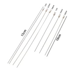 50pcs Hard Steel Wire Long Pole Fishing Swivel Stainless Steel Barrel Rolling Connector Fishing Accessories Tackle