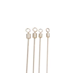 50pcs Hard Steel Wire Long Pole Fishing Swivel Stainless Steel Barrel Rolling Connector Fishing Accessories Tackle
