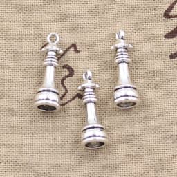 10pcs Charms Chess Knight Bishop Pawn King Queen Rook Antique Pendants,Vintage Tibetan Bronze Silver Color DIY Handmade Jewelry