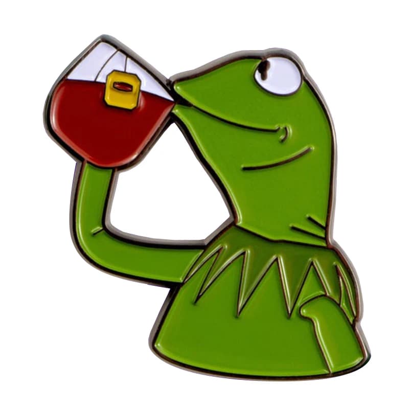 Kermit The Frogs Meme - "But That's None of My Business" Enamel Pin Funny Sarcastic Gift