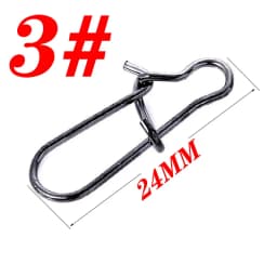 50 Pcs Stainless Steel Fishing Connector Fast Clip Lock Snap Swivel Solid Rings Safety Fishing Hooks Accessories Tackle Tools