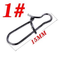 50 Pcs Stainless Steel Fishing Connector Fast Clip Lock Snap Swivel Solid Rings Safety Fishing Hooks Accessories Tackle Tools