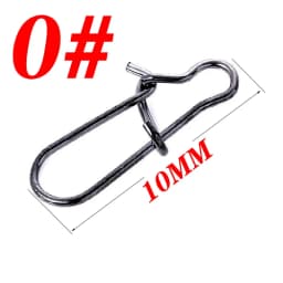 50 Pcs Stainless Steel Fishing Connector Fast Clip Lock Snap Swivel Solid Rings Safety Fishing Hooks Accessories Tackle Tools