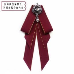 Vintage Bow Tie Cameo Ladies Head Diamond Ribbon Tassel Brooch Chic Girls Elegant Jewelry Collar Pin Girl Cravat Gift for Men
