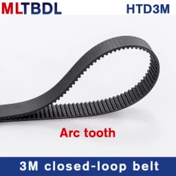 HTD 3M Timing Belt 180/183/186/189/192/195/198/201mm 6/9/10/15mm Width  RubbeToothed Belt Closed Loop Synchronous Belt pitch 3mm