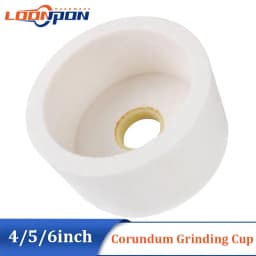 Ceramic Grinding Cup Corundum 4inch/5inch/6inch Abrasive Cup for Polishing Grinding Marble Metals Ceramics 1Pc