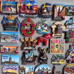 Swedish Fridge Magnets Tourist Souvenir Sweden Malmo Sverige Stockholm Travel Gift Magnetic Refrigerator Sticker Home Decoration