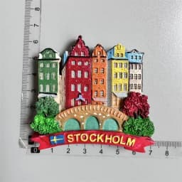 Swedish Fridge Magnets Tourist Souvenir Sweden Malmo Sverige Stockholm Travel Gift Magnetic Refrigerator Sticker Home Decoration