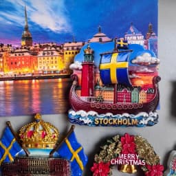 Swedish Fridge Magnets Tourist Souvenir Sweden Malmo Sverige Stockholm Travel Gift Magnetic Refrigerator Sticker Home Decoration