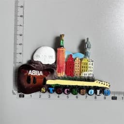 Swedish Fridge Magnets Tourist Souvenir Sweden Malmo Sverige Stockholm Travel Gift Magnetic Refrigerator Sticker Home Decoration