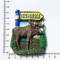 Swedish Fridge Magnets Tourist Souvenir Sweden Malmo Sverige Stockholm Travel Gift Magnetic Refrigerator Sticker Home Decoration
