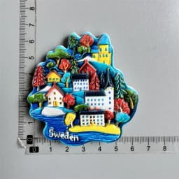 Swedish Fridge Magnets Tourist Souvenir Sweden Malmo Sverige Stockholm Travel Gift Magnetic Refrigerator Sticker Home Decoration