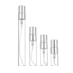 50/100pcs 2ml 3ml 5ml 10ml Glass Perfume Bottle with Metal Spray Empty Cosmetic Bottles Atomizer Refillable Glass Vials