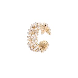 High Quality Pearl Zircon Gold Color Rings For Woman 2025 New Fashion Korean Jewelry Luxury Party Adjustable Unusual Girl's Ring