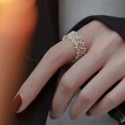 High Quality Pearl Zircon Gold Color Rings For Woman 2025 New Fashion Korean Jewelry Luxury Party Adjustable Unusual Girl's Ring
