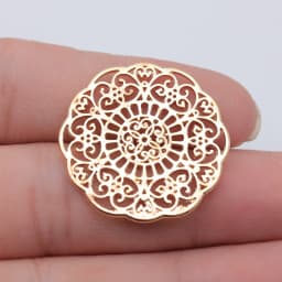 WYSIWYG 5pcs 32x32mm 5 Colors Trendy Hollow Flower Pattern Charms Pendant For Jewelry Making DIY Jewelry Findings