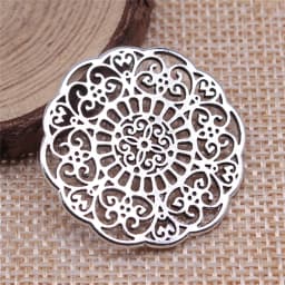 WYSIWYG 5pcs 32x32mm 5 Colors Trendy Hollow Flower Pattern Charms Pendant For Jewelry Making DIY Jewelry Findings