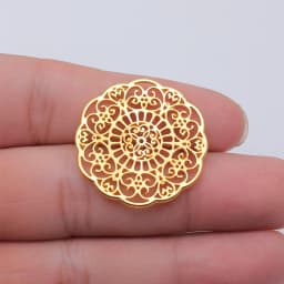 WYSIWYG 5pcs 32x32mm 5 Colors Trendy Hollow Flower Pattern Charms Pendant For Jewelry Making DIY Jewelry Findings