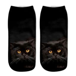 Cute Cat Face Low Ankle Socks For Women Colorful And Fun Cartoon Print With Multiple Kittens New Arrival