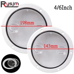 4inch/6inch/8inch ABS Round Deck Inspection Access Hatch Cover Non-Slip Deck Plate Marine Boat Yacht Accessories for Camper RVS