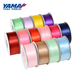 YAMA 25yards/roll Double Face Satin Ribbon 6 9 13 16 25 38 mm Solid Color Ribbons for Handmade Craft Gifts  Wedding Decoration