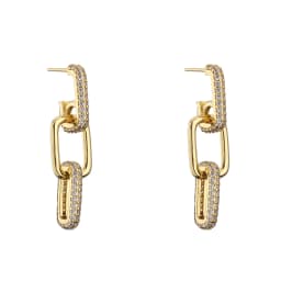 HECHENG,Link Chain Earrings for women,Long Ear Stud earrings,Fashion CZ Jewelry Wholesale